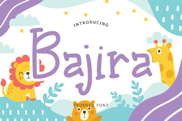 Bajira: A Quirky Display Font for Kid-Themed Designs