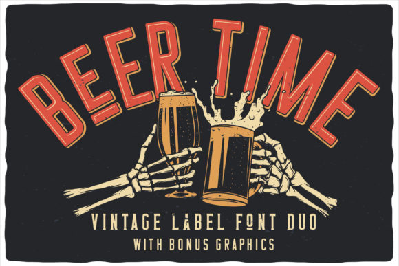 Beer Time: A Bold Vintage Display Font for Creative Branding