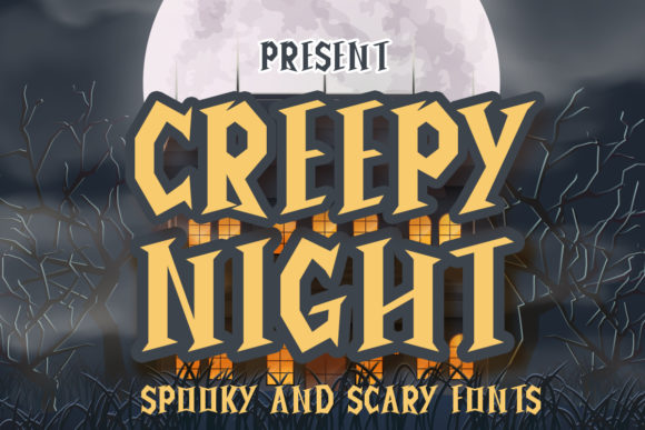 Creepy Night Font for Spooky Web Design