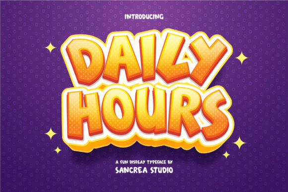 Daily Hours: A Playful Display Font for Bold Branding