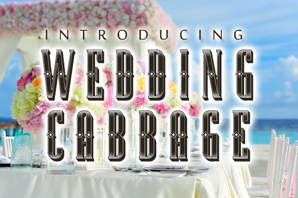 Wedding Cabbage Font for Nostalgic Branding