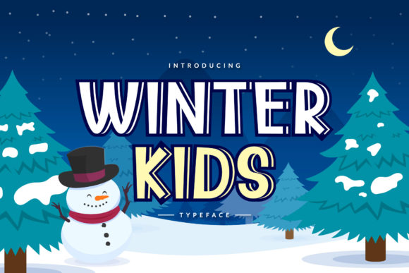 Winter Kids Font for Holiday Web Designs
