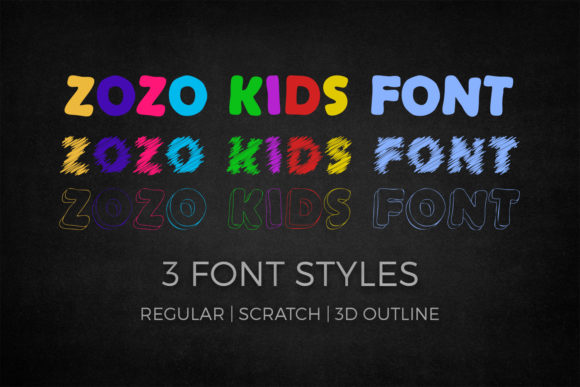 ZoZo Kids: A Playful Display Font for Creative Branding